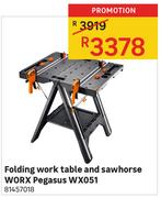 Worx Pegasus Folding Work Table And Sawhorse WX051