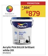 Dulux Dulux Acrylic PVA Brilliant White-20Ltr[