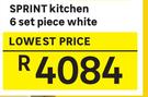 Sprint Kitchen 6 Set Piece (White)