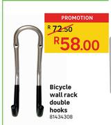 Bicycle Wall Rack (Double Hooks)