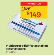 Steriscope Multipurpose Disinfectant Tablets x 2