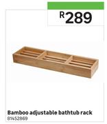 Bamboo Adjustable Bathtub Rack