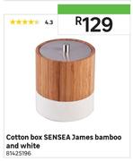 Cotton Box SENSEA James Bamboo And White