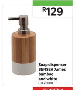 Soap Dispenser SENSEA James Bamboo & White