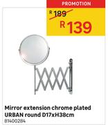 Mirror Extension Chrome Plated URBAN ROund D17 X H38cm