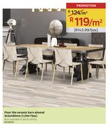 Floor Tile Ceramic Barn Almond 242 x 490mm-Per Sqm