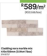 Cladding Nora Marble Mix 410x158mm-Per Sqm