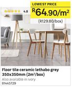 Lethabo Floor Tile Ceramic Grey 350 x 350mm-Per Box