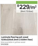 Laminate Flooring Ash Wood 1230x220x8.3mm-Per Box