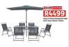 Doma 6 Piece Dining Set Steel Dark Grey 150cm x 80cm