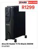 Alva Oil Heater 11 Fin Black 2500W 81481961