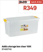 Addis Storage Box Clear 100L 81466746