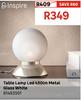 Inspire Table Lamp Led 450lm Metal Glass White 81483501