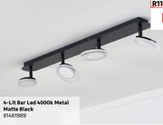 Inspire 4 Lit Bar Led 4000K Metal Matt Black 81481989