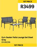 FP 4 Seater Patio Lounge Set Steel Grey 81496296