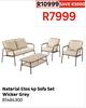 Naterial Etos Sofa set 4pc Wicker Grey 81484300