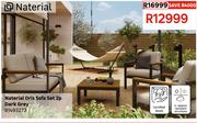 Naterial Oris Sofa Set 2p Dark Grey 81493273
