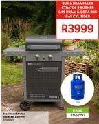 Braai Maxx Stratos Gas Braai 2 Burner 81506989 Get A 3Kg Gas Cylinder