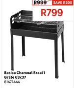 Basica Charcoal Braai 1 Grate 63 x 37 81474444