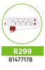 8 Way Multiplug Surge Single Switch White 81477178