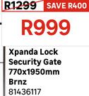 Xpanda Lock Security Gate Brnz 770 x 1950mm 81436117