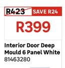 Interior Door Deep Mould 6 Panel White 81463280