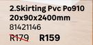 Skirting PVC Po 910 20 X 90 x 2400mm 81421146