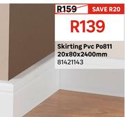 Skirting PVC Po 811 20 x 80 x 2400mm 81421143