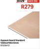 Gypsum Board Standard 1200 x 2700 x 12mm 81506412
