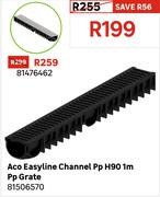 Aco Easyline Channel Pp H90 1m Pp Grate 81506570