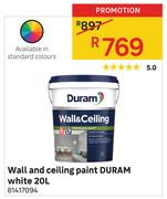 Duram 20L Wall And Ceiling Paint (White)