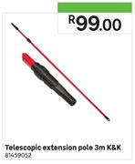 Telescopic Extension Pole 3m K&K