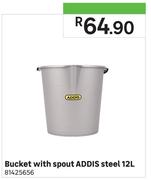 Addis 12Ltr Bucket With Spout (Steel)