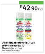 Mr Sheen Disinfectant Spray Country Meadow 1L-Each