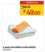 Addis 4 Pack Microfibre Cloth
