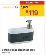 Ceramic Soap Dispenser (Grey)