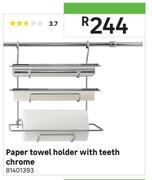 Paper Towel Holder With Teeth (Chrome)