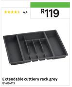 Extendable Cutlery Rack (Grey)