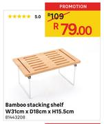 Bamboo Stacking Shelf W 31cm x D 18cm x H 15.5cm