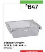 Sliding Mesh Basket W56.8 x D58 x H15cm