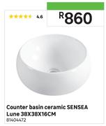 Sensea Lune Counter Basi Ceramic 38 x 38 x 16cm
