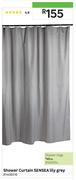 Sensea Lily Shower Curtain Grey