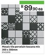 Mosiac Tile Porcelain Toscana Mix 300 x 300mm-Each