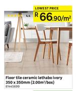Floor Tile Ceramic Lethabo Ivory 350 x 350mm-Per Sqm