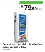 Ceramic And Porcelain Tile Adhesive Mapei Keraset R-20kg