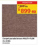Multi Flor Carpet Parade Brown 2 x 2.9-Each