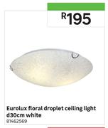Eurolux Floral Droplet Ceiling Light d30cm White