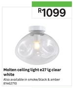 Molten Ceiling Light e27 Clear White 