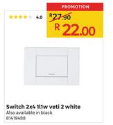 Switch 2 x 4 1L1W Veti 2 (White)