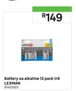 Lexman Battery AA Alkaline (12 Pack) lr6